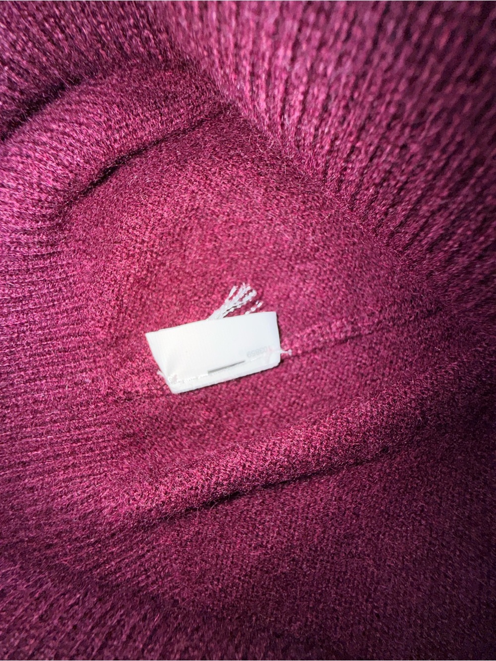 J.Crew Italian Cashmere V-Neck Sweater Burgundy Wine Red Women's Size L - Picture 9 of 11